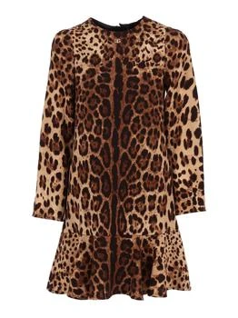 Dolce & Gabbana | Dolce & Gabbana Kids Leopard Printed Crewneck Dress