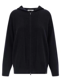 Max Mara | Max Mara Zip-Up Hooded Knitted Cardigan