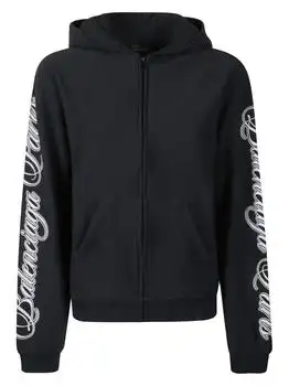 Balenciaga | Balenciaga Cursive Zip-Up Hoodie