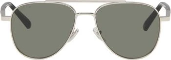 Gucci | Silver Subtle Web Sunglasses