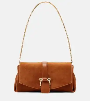 Salvatore Ferragamo | Flap Small suede shoulder bag