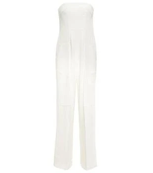 Tom Ford | Paneled bandeau satin jumpsuit