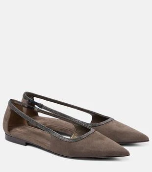 Brunello Cucinelli | Monili suede ballet flats
