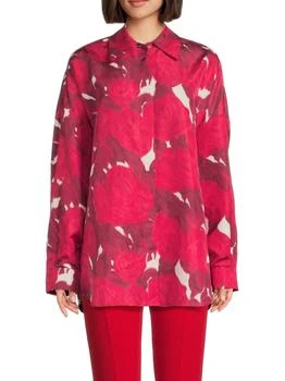 Valentino | Floral Silk Button-Front Shirt