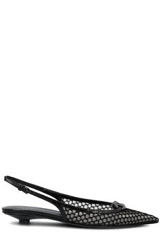 Valentino | Valentino VLogo Plaque Mesh Slingback Pumps