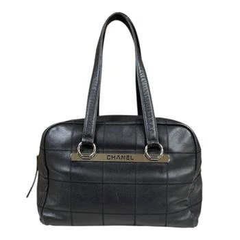 Chanel | Leather Boston Bag Handbag (Pre-Owned)