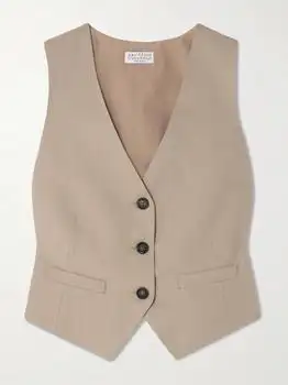 Brunello Cucinelli | Bead-embellished Twill Vest - IT44