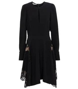 Stella McCartney | Celeste lace-trimmed cady minidress