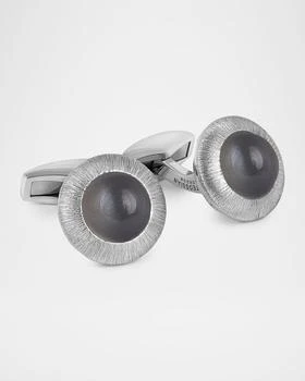 Tateossian Men
s Graffiato Moonstone Round Cufflinks