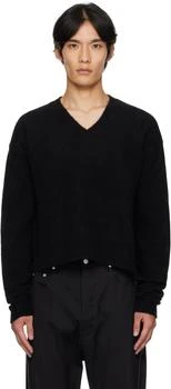 Rick Owens | Black Concordians Tommy V-Neck Sweater