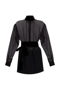 Dolce & Gabbana | Transparent dress with velvet belt