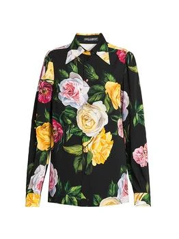 Dolce & Gabbana | Stretch-Silk Button-Front Shirt