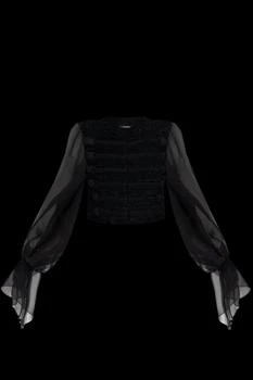 Balmain | Balmain Edge-To-Edge Tweed And Chiffon Jacket