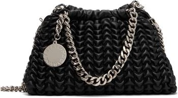 Stella McCartney | Black Falabella Popcorn Drawstring Crossbody Bag