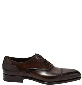 Salvatore Ferragamo | Men's Gancini Oxford Leather Shoes In Brown