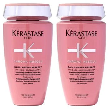 Kérastase Chroma Absolu Bain Chroma Respect Shampoo by  for Unisex - 8.4 oz Shampoo - Pack of 2