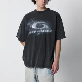 Balenciaga | Black faded Crayon Loop oversize T-shirt