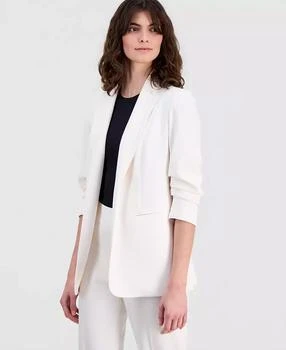 Women's Scrunch-Sleeve Open-Front Blazer