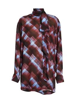 Dries Van Noten | Chaddy Check Scarf Blouse