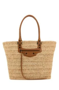 Balenciaga | Balenciaga Le City Medium Raffia Basket Bag