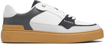 Balmain | White 
Gray B-Court Flip Sneakers
