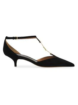 Salvatore Ferragamo | Traci 40MM Suede T-Strap Pumps