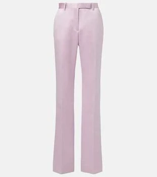 Tom Ford | Cotton and silk duchesse straight pants