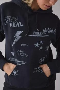 Urban Outfitters Scribble Art Graphic Pullover Hoodie Sweatshirt