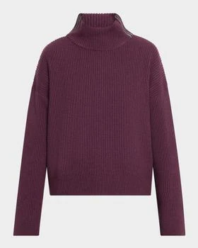 Brunello Cucinelli | Monili-Trim Turtleneck Cashmere Rib Sweater