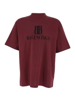 Balenciaga | Balenciaga Logo Printed High-Neck T-Shirt