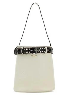 Prada | Prada Stud-Embellished Belt Bucket Bag