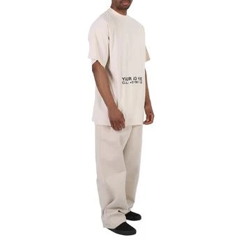 Balenciaga Balenciaga Chalky White Oversized Logo Cotton T-Shirt, Brand Size 3 (Large)