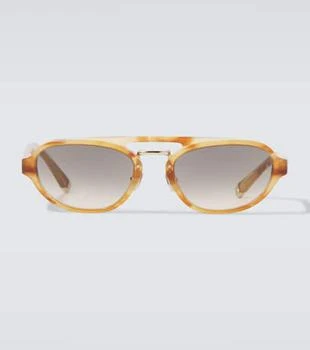 Brunello Cucinelli | Tortoiseshell-effect browline sunglasses