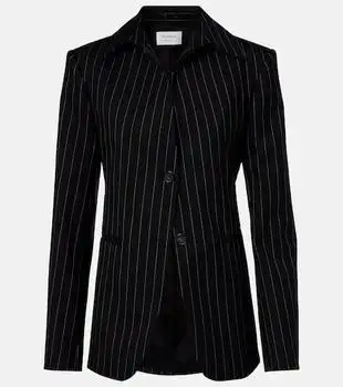 Max Mara | Rive striped wool-blend gabardine blazer