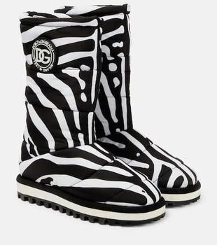 Dolce
Gabbana | Zebra-print padded nylon snow boots