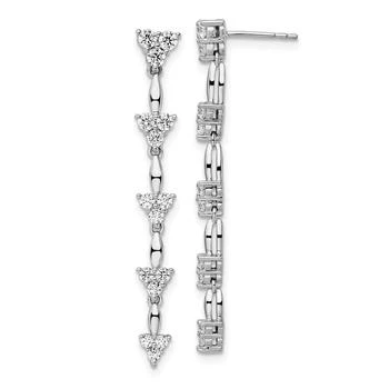 Diamond2Deal | 14K White Gold 1 ct Lab Grown Diamond Marquise Cluster Dangle Earrings VS Clarity, G-H Color