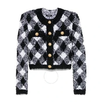 Balmain | Check Pattern Tweed Jacket