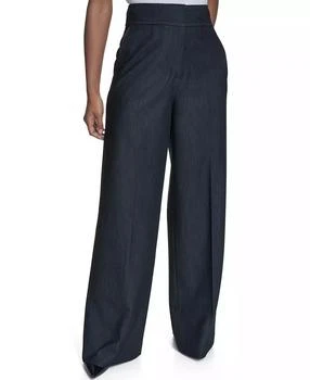 Women's Faux Denim Wide Leg Pants
