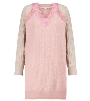 Stella McCartney | Lace-trimmed wool minidress