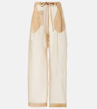 Khaite | Trenton silk organza wide-leg pants