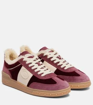 Valentino | Upvillage suede and corduroy sneakers