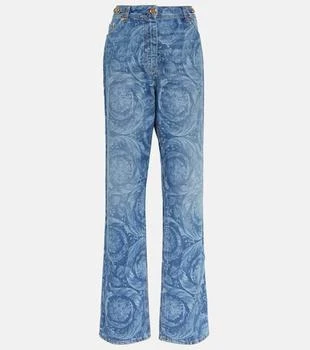 Versace | Barocco high-rise straight jeans