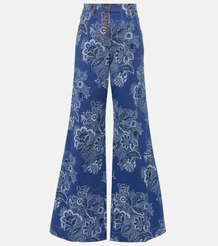 ETRO | Floral high-rise flared jeans