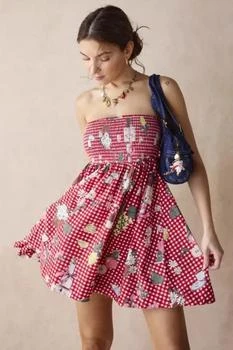 BDG Juliana Smocked Strapless Mini Dress