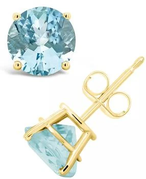 Macy
s | Aquamarine (2-1/2 ct. t.w.) Stud Earrings in 14K Yellow Gold