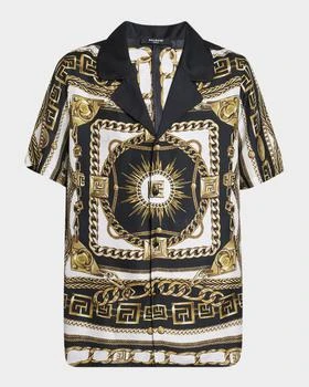 Balmain | Men
s Foulard Chaines Short-Sleeve Pajama Shirt