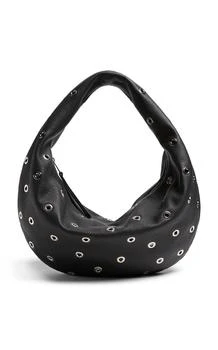Khaite | Khaite Olivia Medium Grommet Leather Hobo Bag - Moda Operandi