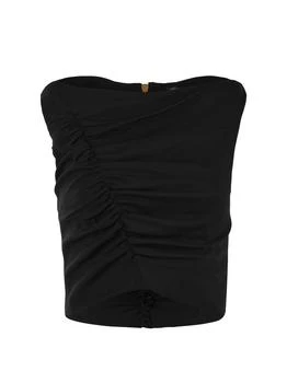 Versace | Versace Gathered Sleeveless Cropped Top