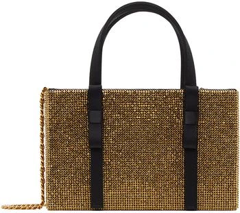 Gold & Black Midi Bow Bag