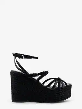 Jimmy Choo | Nyra leather and raffia sandals